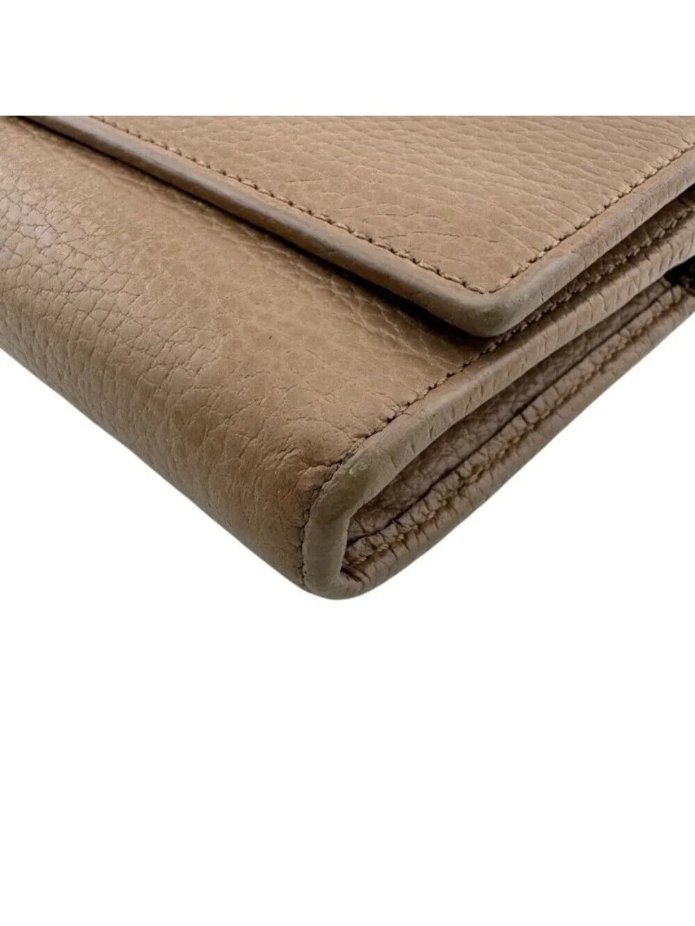 Gucci GG Marmont Leather Wallet Beige